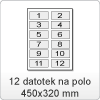 12 datotek na polo-DIN SRA3: 450x320 mm