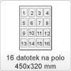 16 datotek na polo-DIN SRA3: 450x320 mm