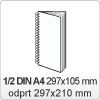 Jedilnik - 1/2 DIN A4: 297x105 mm