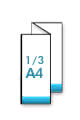 (2) Zloženka: 1/3 DIN A4 - odprt format DIN A4 - (Z-zgib)