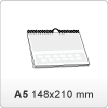 Koledar-stenski: DIN A5: 148x210 mm / spiralna vezava (ležeč)