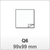 (12) Nalepka, etiketa - Q6: 99x99 mm