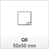 (48) Nalepka, etiketa - Q8: 50x50 mm