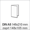 (4) Vabilo-DIN A5: 148x210 mm / DIN A6: 148x105 mm (V zgib)