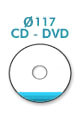 (2) CD, DVD nalepka Ø 117 mm