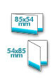 Vizitka: 85x54 mm-odprt format 108x85 ali 170x55