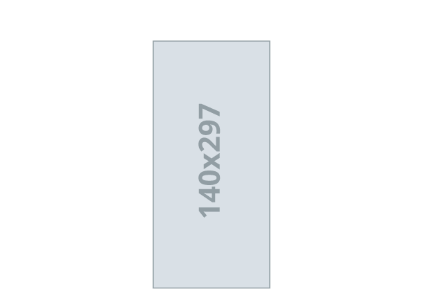 Zbornik 1/3 A3 - pokončen: 140x297 / 280x297 mm, kovinska špirala (D6)