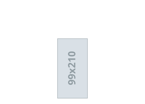 Brošura 1/3 A4 - pokončna: 99x210 mm - mehka vezava / lepljeno (D12)