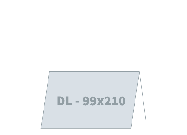 Zloženka 2 x 1/3-A4 - Standard: 210x198 / 210x99 mm - V zgib (D6)