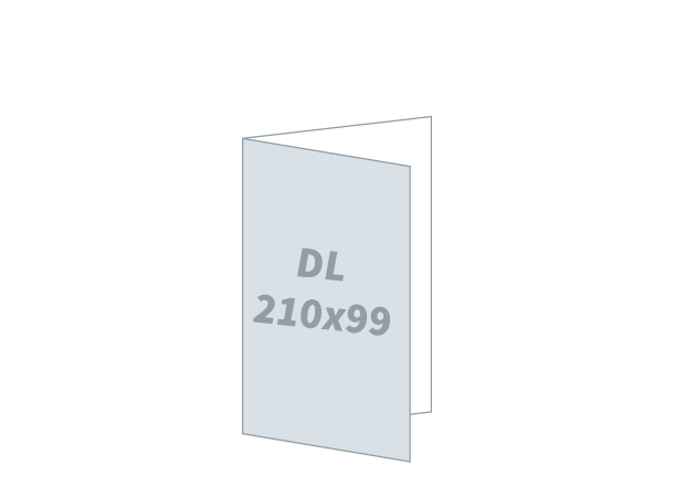 Zloženka 2 x 1/3-A4 - Standard: 198x210 / 99x210 mm - V zgib (D6)