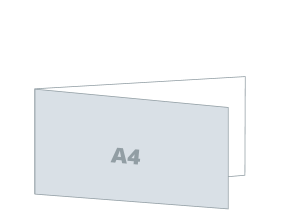 Zloženka 2 x A4 - 3D Foil: 594x210 / 297x210 mm - V zgib (D2)