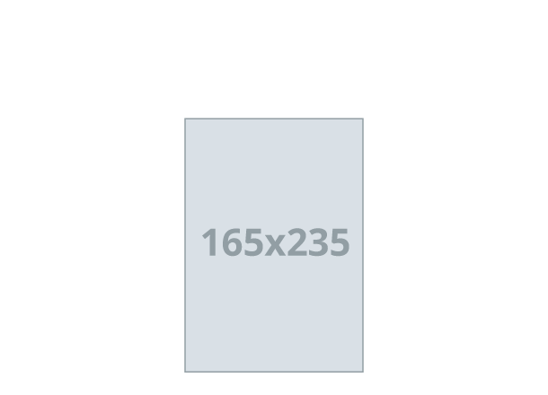 Brošura - pokončna: 165x235 mm - mehka vezava / lepljeno (D8)