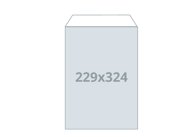 Kuverta - vrečka C4: 229x324 mm, brez okenca (D)