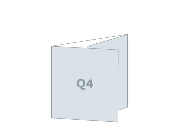 Zloženka 3 x Q4 - 3D Foil: 628x210 / 210x210 mm - C zgib (D2)