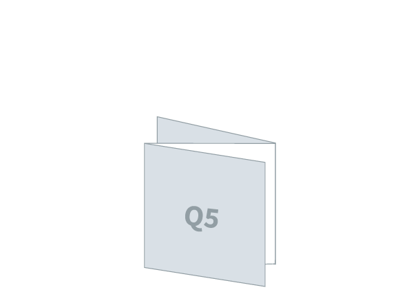 Zloženka 3 x Q5 - 3D Foil: 444x148 / 148x148 mm - Z zgib (D4)