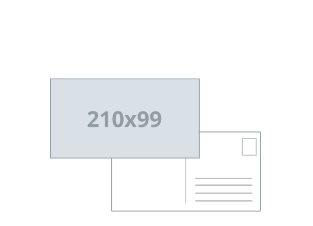 Razglednica 1/3 A4 - Standard: 210x99 mm (D12)