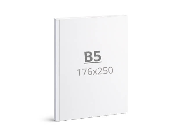 Brošura B5: 176x250 mm - mehka vezava / lepljeno (D8X)
