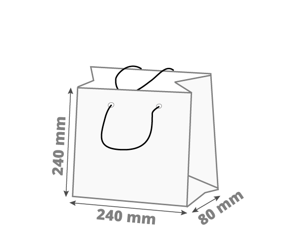 Darilna vrečka - kvadrat: 240x80x240 mm (D1)