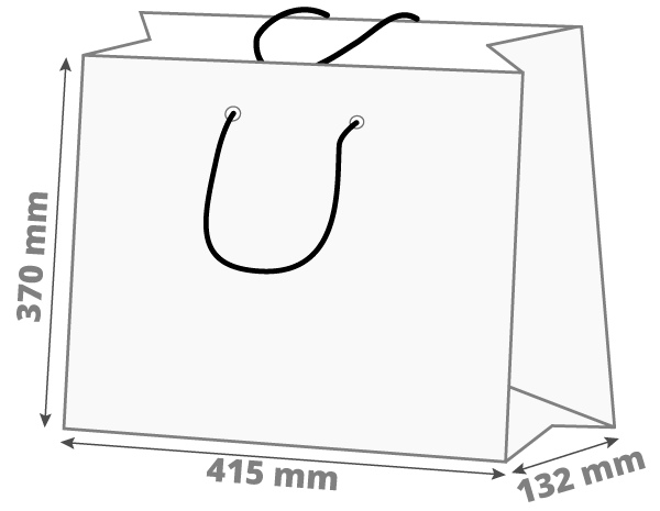 Darilna vrečka - ležeča: 415x132x370 mm (D0)