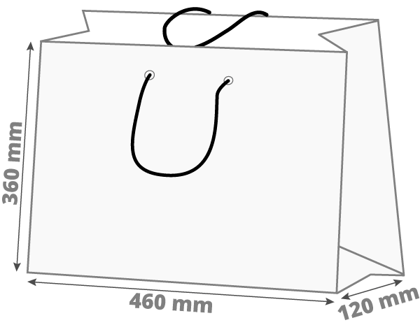Darilna vrečka - ležeča: 460x120x360 mm (D0)