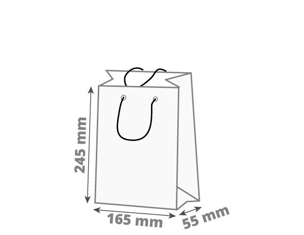 Darilna vrečka - pokončna: 165x55x245 mm (D2X)