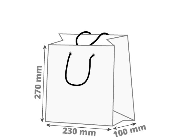 Darilna vrečka - pokončna: 230x100x270 mm (D1X)