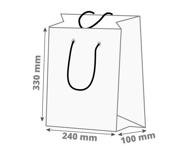 Darilna vrečka - pokončna: 240x100x330 mm (D1X)