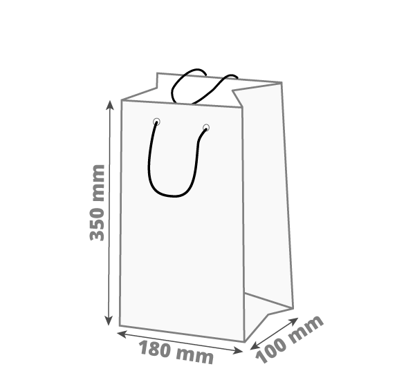Darilna vrečka za steklenico: 180x100x350 mm (D1X)