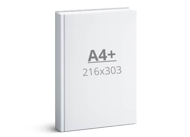 Knjiga A4+: 216x303 mm - trda vezava (D2)