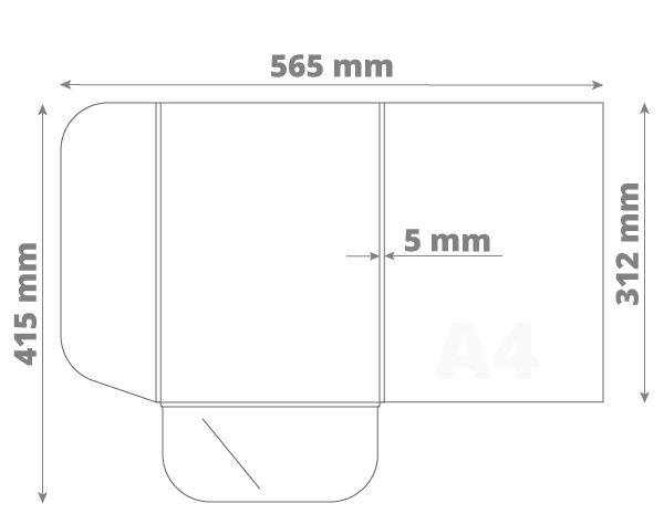 Poslovna mapa A4 - Model 13: 565x415x5 mm (D1)