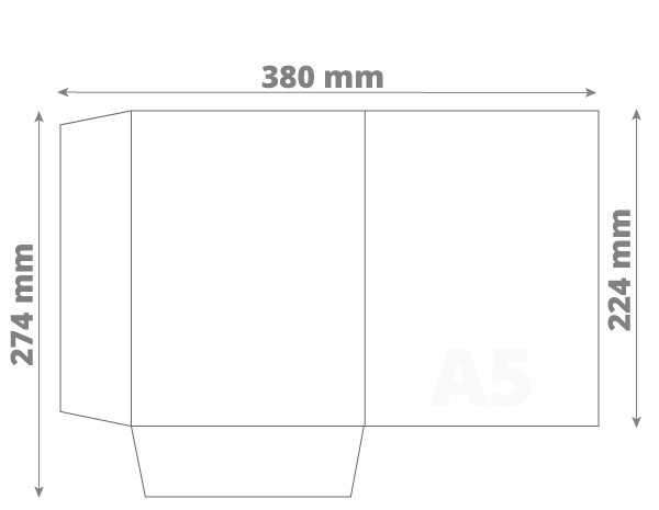 Poslovna mapa A5 - Model 19: 380x274x0 mm (D2)