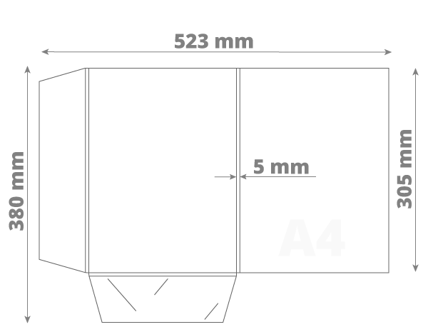 Poslovna mapa A4 - Model 8: 523x380x5 mm (D1)