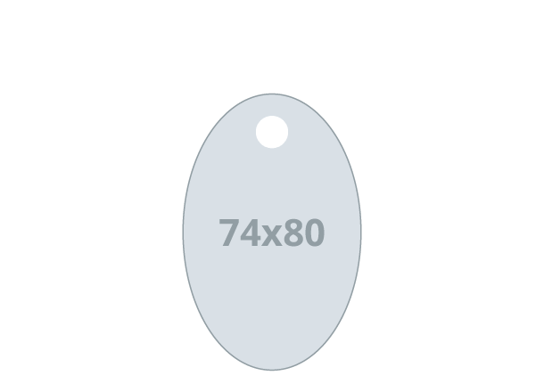Obešanka: 47x80 mm (D72)