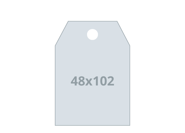 Obešanka: 48x102 mm (D54)