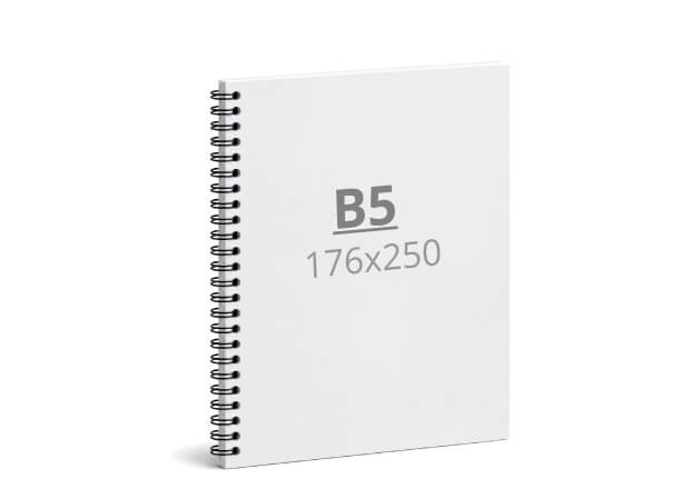 Rokovnik B5: 176x250 / 352x250 mm, kovinska špirala (D8X)