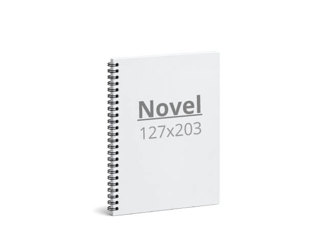 Rokovnik Novel: 127x203 / 254x203 mm, kovinska špirala (D10)