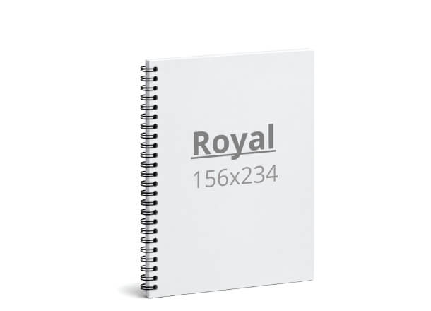 Rokovnik Royal: 156x234 / 312x234 mm, kovinska špirala (D8)